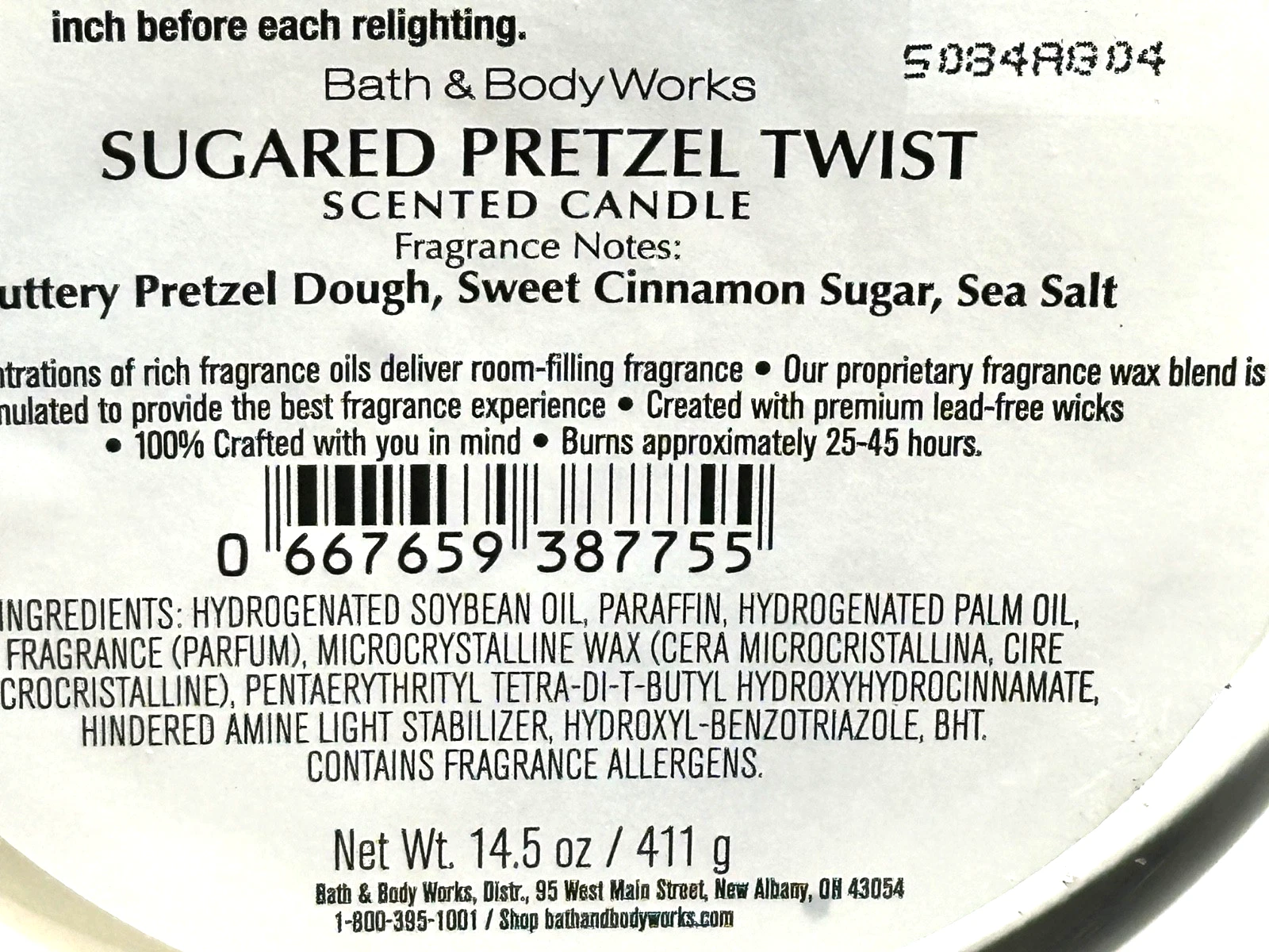 Sugared Pretzel Twist 3 Wick Candle