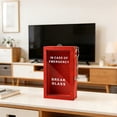 thumbnail image 6 of HuiXinOu Emergency Break Glass Box, Red Wall Mount Case with Hammer for Fire Alarm Key Holder, Funny Office Desk Decor Novelty Gift Box, Safety Gag Gifts, 6 of 6