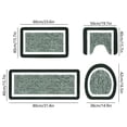 thumbnail image 4 of Sentmoon Shower Rug Bath Mat Bathroom Rugs Sets 4 Piece with Lid Cover Bathroom Shower Rugs with U Shaped Toilet Mat Absorbent Microfiber Plushes Non Slip Bath Rugs Washable Rug, 4 of 8