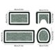 thumbnail image 3 of Juego de 4 alfombras de baño | Alfombrillas de baño antideslizantes de microfibra suave con tapa de inodoro en forma de U | Alfombras absorbentes de terciopelo polar, lavables para baño, sala de, 3 of 7