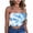 Light Blue, variant on Umfun Women's Tie Dye Strapless Tube Top Y2K Trendy Crop Top Print Summer Outfit Sleeveless Bandeau for Party Club Beach Daily Wear