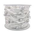 thumbnail image 1 of Cinta decorativa HDST-HOME con ribete de encaje perlado plateado de 10 m, 1 of 6