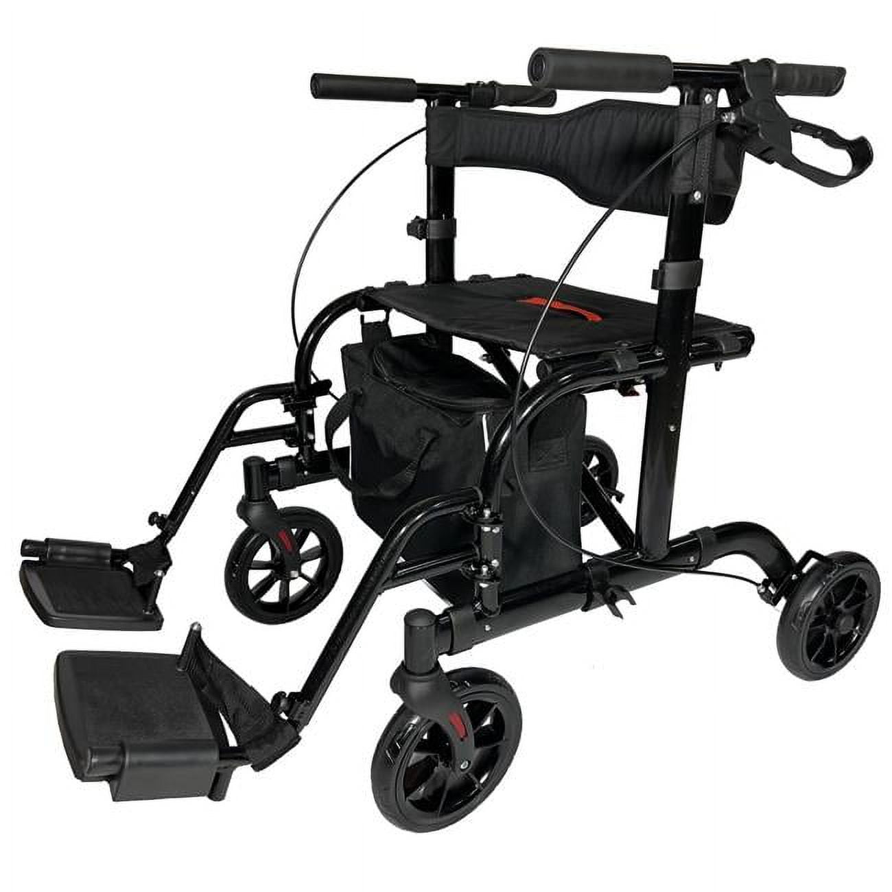 Purstability 2-in-1 Rolling Rollator Wheelchair Walker