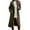 Army Green, variant on Women's Hooded Long Overcoat Winter Warm Outerwear Open Front Cardigan Style Jacket