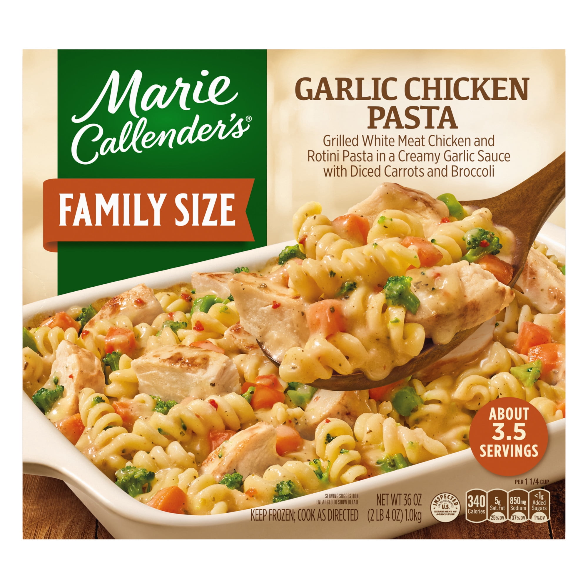 Marie Callender's Garlic Chicken Pasta, Family Size, Frozen Meal, 36 oz.