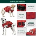 thumbnail image 3 of Kuoser Dog Life Jacket, Reflective and Adjustable Life Vest for Small Medium Large Dogs Red, XS, 3 of 8