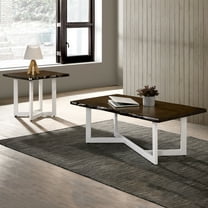 Furniture of America Zart 2-Piece Coffee Table Set, Oak