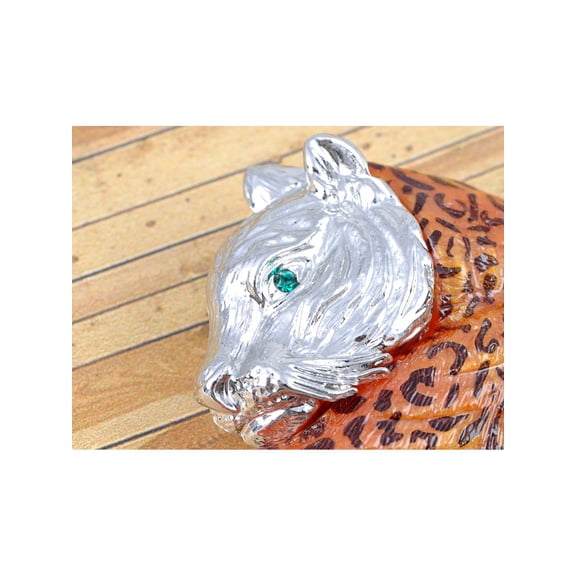 Crystal Elements Orange Wild Bobcat School Mascot Fashion Pin Brooch