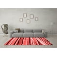 thumbnail image 3 of Ahgly Company Indoor Square Abstract Red Contemporary Area Rugs, 5' Square, 3 of 4