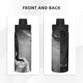 thumbnail image 3 of Cuervo místico y botella de agua deportiva completa con aislamiento de acero inoxidable, taza portátil, botella de agua para exteriores, moda, viajes, fitness, estudiante, talla única., 3 of 7