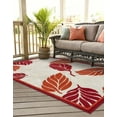 Unique Loom Augusta Indoor/Outdoor Modern Floral Area Rug or Runner