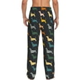 thumbnail image 3 of Xecao Plaid Dachshund Men's Straight Lounge Pajama Pants: The Ultimate in Comfortable Sleepwear, 3 of 9