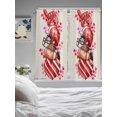 thumbnail image 3 of Valentine's Day Bathroom Window Curtain, Red Pink Love Heart Rugby Glove Beige Light Filtering Coffee Kitchen Curtains, Bedroom Living Room Curtains 2 Panel 84"x63", 3 of 6