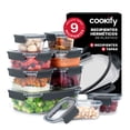 thumbnail image 1 of Set De Contenedores De Plástico Para Alimentos Cookify Herméticos, Organizador de Cocina y Despensa sin BPA, 18 Piezas, 1 of 6