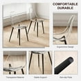thumbnail image 6 of JUFU Clear Dining Chairs Set of 6, Modern Acrylic Chairs with Black Metal Legs, Stylish Transparent Dining Chairs for Kitchen, Dining Room, Living Room, Office, and Lounge, 6 of 7
