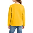 thumbnail image 7 of fnnxnal Girls Cotton Long Sleeve T-Shirt, Yellow Butterfly Floral Graphic Crew Neck Tee, Kids Girls Casual Top 2-13 Years,Size 5-6 T, 7 of 7