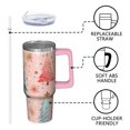 thumbnail image 3 of 30oz Christmas Elk Tumbler with Handle and Straw Lid, Holiday Stainless Steel Insulated Mug, Winter Snowflakes Coffee Cup, Xmas Day Gifts, 3 of 5