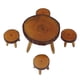 thumbnail image 1 of Juego de mesa y sillas para casa de muñecas en miniatura, mesa de comedor redonda de madera para casa de muñecas, mesa de comedor redonda para casa de muñecas, silla de co, 1 of 14