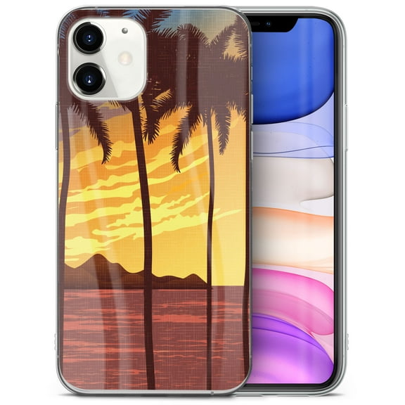 Case Yard iPhone-12-Mini Case Clear Soft & Flexible TPU Ultra Low Profile Slim Fit Thin Shockproof Transparent Bumper Protective Cover Drop Protective Cell Phone Cases (Hawaii)
