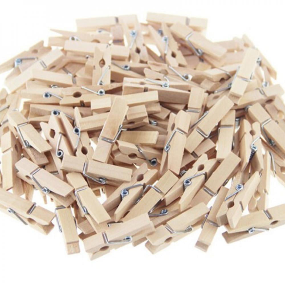 Details about   Natural Wooden Mini Craft Pegs  Embellishments Cloth Photo Hanging Spring Clips 