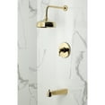 thumbnail image 2 of Kingston Brass KB6332NDL NuvoFusion Single-Handle Pressure Balanced Tub and Shower Faucet, Polished Brass, 2 of 7