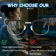thumbnail image 3 of Semi Rimless Blue Light Blocking Glasses with UV400 Protection, 3 of 5