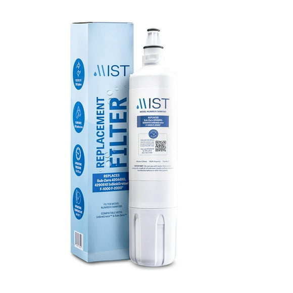 MIST 4204490 Water Filter Replacement for Sub-Zero 4204490, Refrigerator Water Filter compatible with 4290510, InSinkErator F-1000 F-2000. Sub-Zero Water Filter (1 pack)