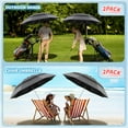 thumbnail image 5 of 2 Pack 48.6" Double Canopy Umbrella with Clamp, UPF50+ Beach Chair Umbrella with clip, 360°Adjustable Portable Outdoor Wheelchair, Patio, Golf Carts,Camping(Not Include Chair), 5 of 10
