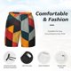 thumbnail image 3 of Balery Geometric Cube Pattern Art Bañador para hombre, shorts de playa de secado rápido con entrepierna y forro de compresión-Medium, 3 of 6