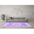thumbnail image 3 of Ahgly Company Indoor Square Oriental Purple Industrial Area Rugs, 7' Square, 3 of 4