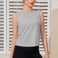 thumbnail image 2 of Yuzhih Cropped Tank Tops for Women Crewneck Sleeveless Athletic Gym Blouses Loose Yoga Workout Tank Shirts, 2 of 7