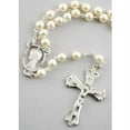 thumbnail image 2 of McVan R157RF 6 mm Pearl Madonna Cross Rosary Set - White, 2 of 2