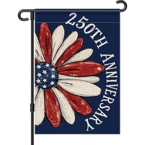 250 Anniversary USA Garden Flag, America 250 Flag Garden Decorations 250th Anniversary Banner 1776-2026 Patriotic Yard Sign 4th of July Double-Sided Waterproof Flag 12x18 Inch