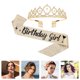 thumbnail image 4 of KAKOWELY 1 juego de corona de cumpleaños creativa para niñas, correa de hombro, delicados regalos de fiesta, 4 of 5
