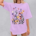 thumbnail image 5 of Graphic Tennis Tees for Women's T-Shirts Oversized Graphic Tee for Casual Everyday Wear Top with Print Comfortable Fit Purple M, 5 of 5
