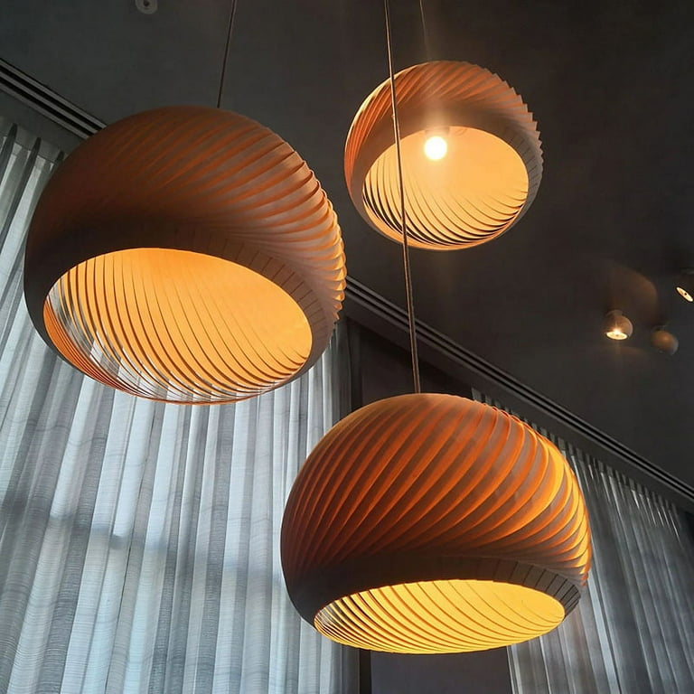 Arturesthome Japanese Style Veneer Pendant Light Wood Light Arturesthome Japanese Style Veneer Pendant Light Wood Light