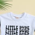 thumbnail image 5 of MHZLDYZ Boys Summer Outfits Toddler Boys Short Sleeve Letter Prints T Shirt Tops Shorts Child Kids Set&Outfits Toddler Boy Outfits Boy Toddler Clothes(White,80), 5 of 6