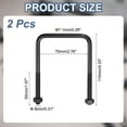 thumbnail image 2 of 2 Sets M8 Square U-Bolts, 70mm Width 110mm Length 304 Stainless Steel with Nuts, 2 of 6