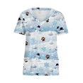 thumbnail image 6 of Haivin Christmas Women's V-Neck Short Sleeve Top with Double Pockets, Comfortable Nursing Uniform for Healthcare and Daily Wear, 6 of 6