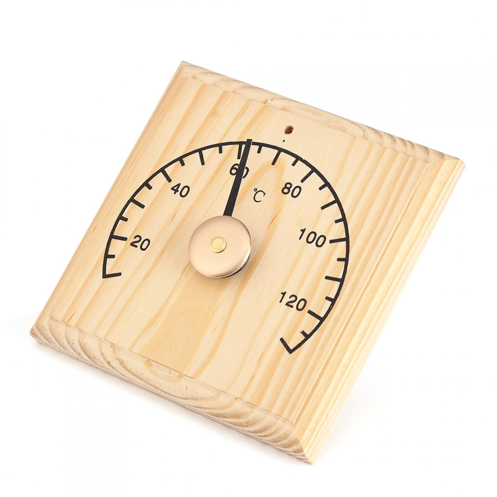 0~140℃ Wooden Thermometer Temperature Display for Sauna Room Wall Mounted