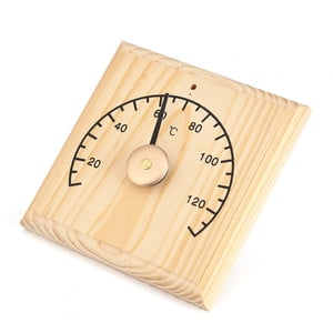 0~140℃ Wooden Thermometer Temperature Display for Sauna Room Wall Mounted