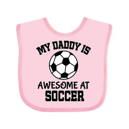 

Inktastic My Daddy is Awesome at Soccer Gift Baby Boy or Baby Girl Bib
