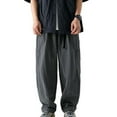 thumbnail image 2 of UFOUND Men Outdoor Casual Lightweight Cargo Pants Buckle Belt Long Pants Micro Loose Pants Versatile Trousers Streetwear, 2 of 7