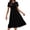 Black, variant on Ruffle Hem Velvet Pleated Midi Dress for Women Crew Neck Short Sleeve Tiered Dress Soft and Comfortable for Date Nights and Special Occasions