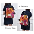 thumbnail image 4 of FORMRS Women's Travel Backpack Purse Anti-Theft Hidden Pockets Casual Shoulder Bag, Purple Hand Drawn Floral, 4 of 7