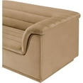 thumbnail image 4 of Meridian Furniture Cascade Camel Velvet Fabric Modular Sofa, 4 of 11