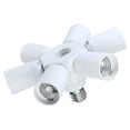 thumbnail image 1 of 6 en 1 e27 base luz de la lámpara de la bombilla del adaptador del adaptador de socket divisor blanco Sunnimix Soporte para adaptador de foco, 1 of 7