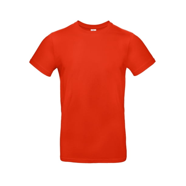 B&C - Camiseta básica #E190 para hombre (Rojo intenso)