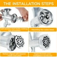 thumbnail image 4 of HLONK Manual Meat Grinder with Handle Meat Crank Rustproof Meat Grinder Sausage Maker Table Mount Pork Mincer with 3 Sausage Maker Tube Multifunctional Grinding Machine for Home Kitchen, 4 of 8