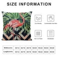 thumbnail image 5 of Nawypu Flamingo Pillow Cover Decorative Beautiful Bird Pink Flamingo with Tropical Banana Leaves Square Pillow Case for Men/Women/ Pink Black and White, 5 of 5